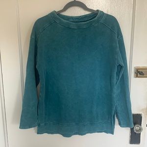 Pilcro Anthropologie swearshirt/tunic top, turquoise size small